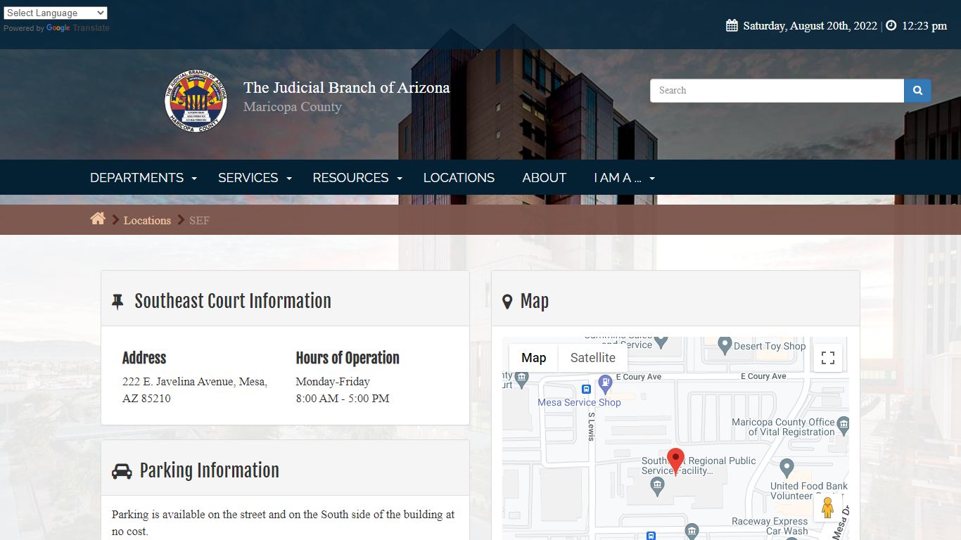 The Judicial Branch of Arizona in Maricopa County